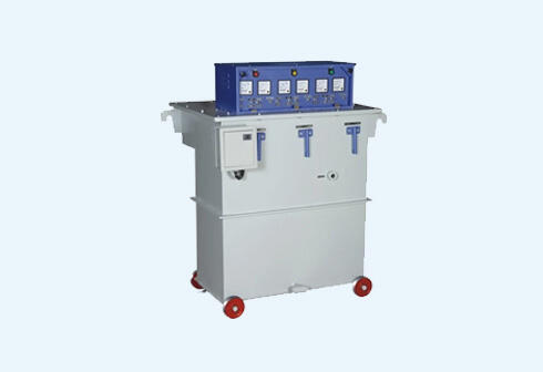 Three-phase servo voltage stabilizer with control meters